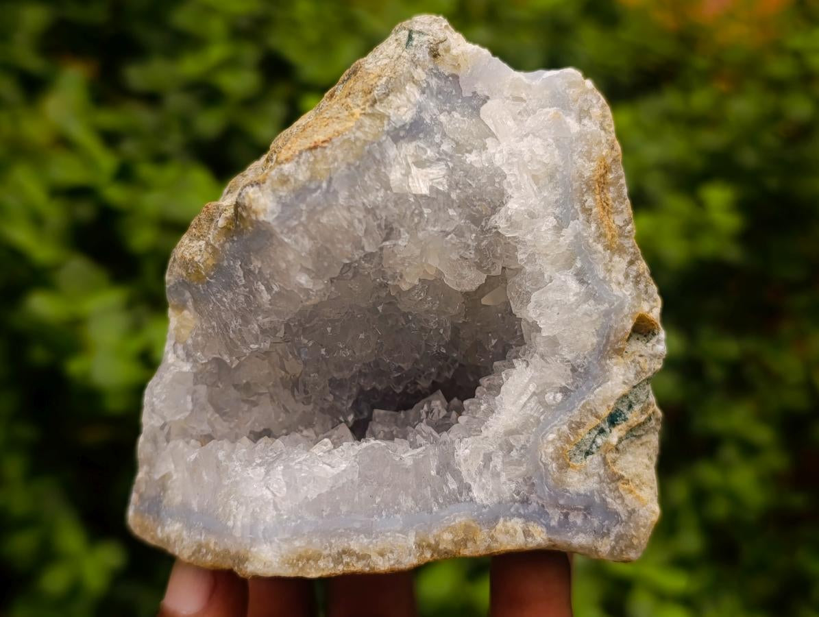 Natural Blue Lace Agate Geode Specimens x 6 From Nsanje, Malawi - Toprock Gemstones and Minerals 