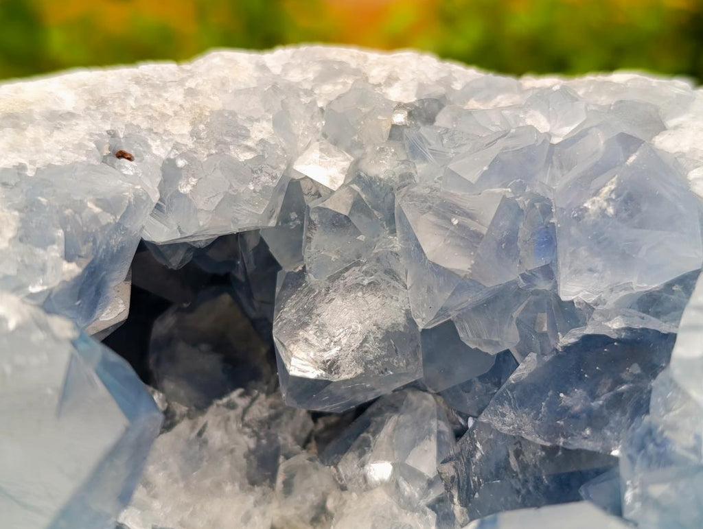 Natural Large Blue Celestite Geode Specimen x 1 From Sakoany, Madagascar - Toprock Gemstones and Minerals 