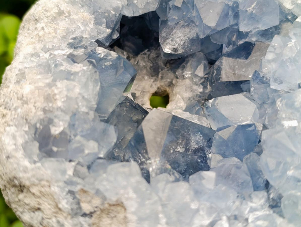 Natural Large Blue Celestite Geode Specimen x 1 From Sakoany, Madagascar - Toprock Gemstones and Minerals 