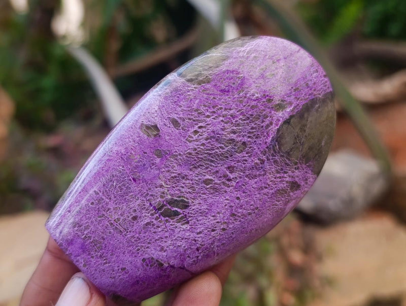 Polished Stichtite Standing Free Forms x 3 From Barberton, South Africa - Toprock Gemstones and Minerals 