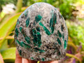 Polished Emerald Mica 'Mutokolite' Standing Free Forms x 3 From Mutoko, Zimbabwe - Toprock Gemstones and Minerals 