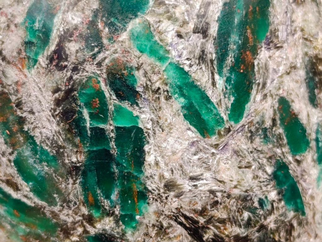 Polished Emerald Mica 'Mutokolite' Standing Free Forms x 3 From Mutoko, Zimbabwe - Toprock Gemstones and Minerals 