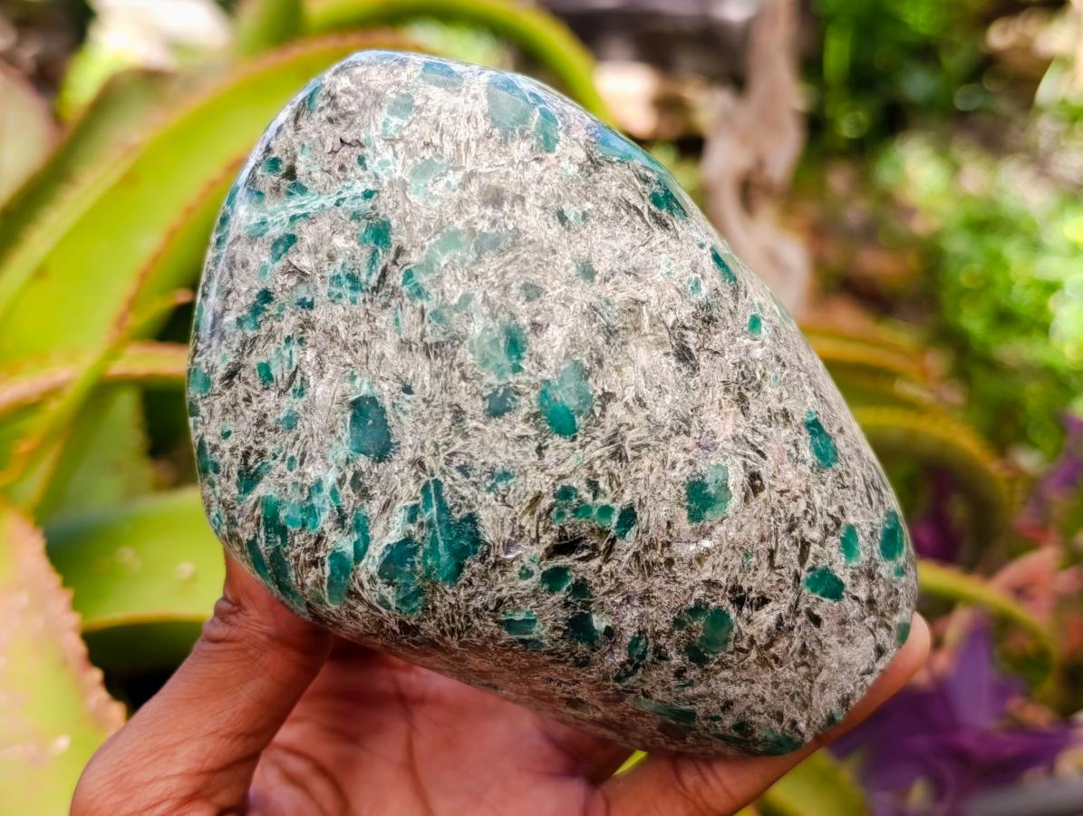 Polished Emerald Mica 'Mutokolite' Standing Free Forms x 3 From Mutoko, Zimbabwe - Toprock Gemstones and Minerals 