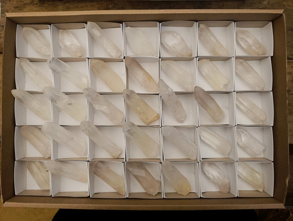 Natural Clear Quartz Crystals x 35 From Madagascar - Toprock Gemstones and Minerals 