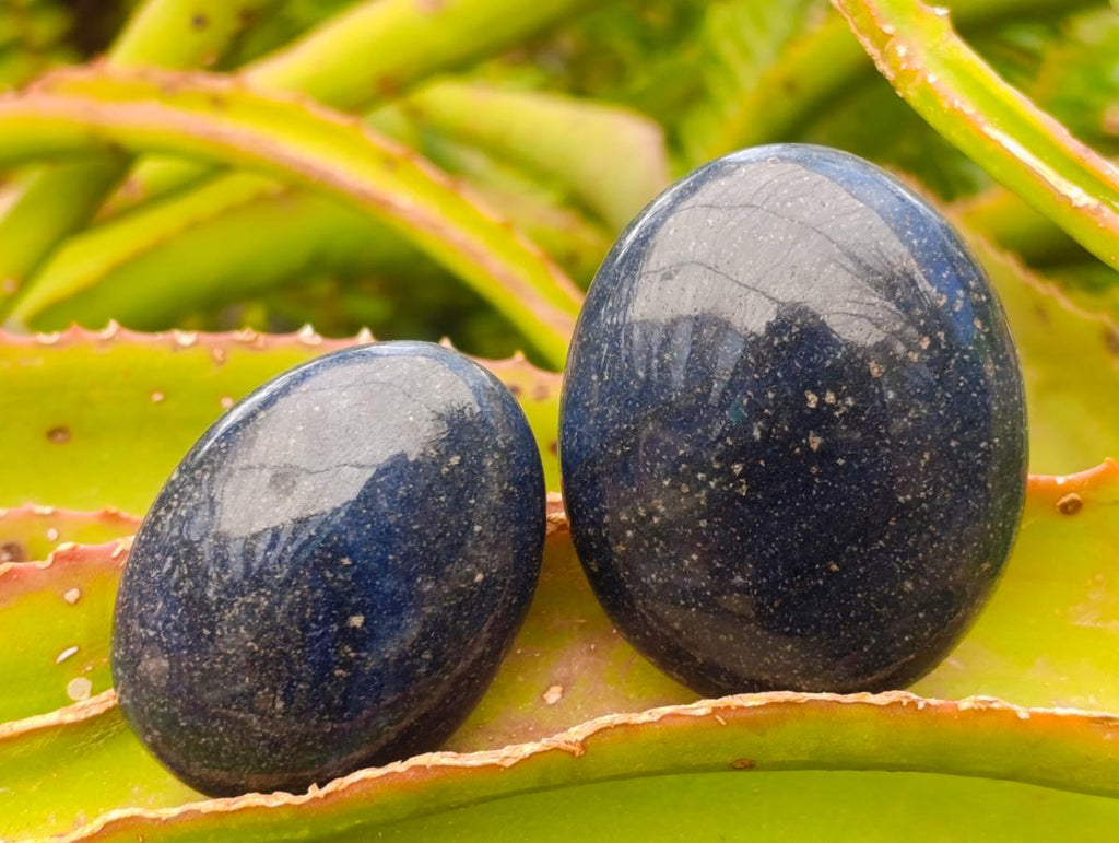 Polished Lazulite Galets x 24 From Madagascar - Toprock Gemstones and Minerals 