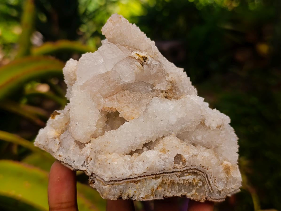 Natural Drusy Quartz Coated Calcite Pseudomorph Clusters x 4 From Albert's Mountain, Lesotho - Toprock Gemstones and Minerals 