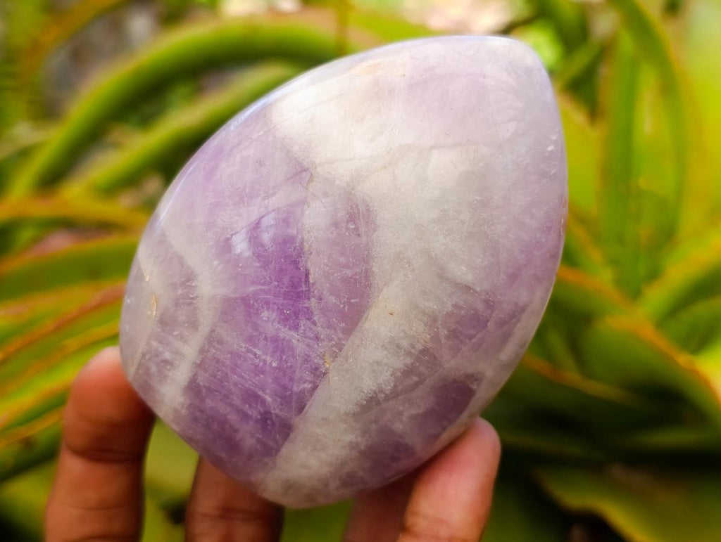 Polished Purple Chevron Amethyst Standing Free Forms and a Crystal x 4 From Madagascar - Toprock Gemstones and Minerals 