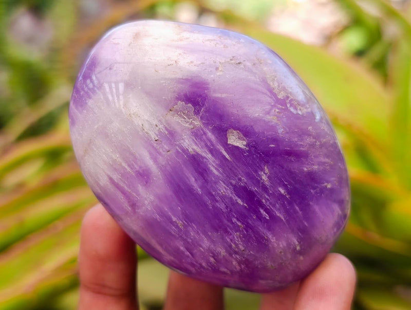 Polished Purple Chevron Amethyst Standing Free Forms and a Crystal x 4 From Madagascar - Toprock Gemstones and Minerals 