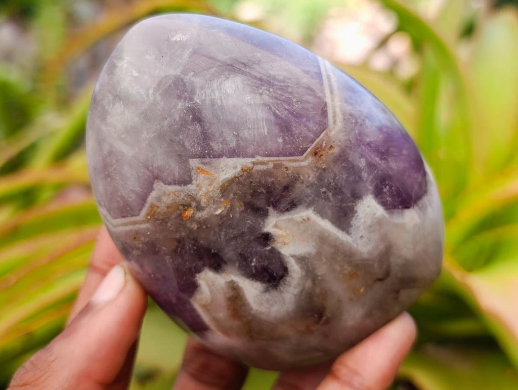 Polished Purple Chevron Amethyst Standing Free Forms and a Crystal x 4 From Madagascar - Toprock Gemstones and Minerals 