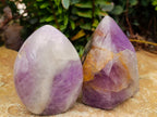 Polished Purple Chevron Amethyst Standing Free Forms and a Crystal x 4 From Madagascar - Toprock Gemstones and Minerals 