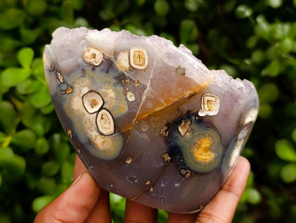 Polished Agate Amethyst Geodes x 5 From Maintirano, Madagascar - Toprock Gemstones and Minerals 