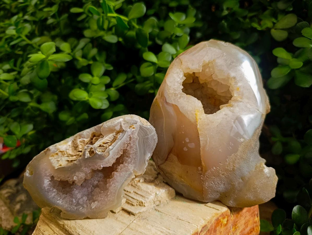 Polished Agate Amethyst Geodes x 5 From Maintirano, Madagascar - Toprock Gemstones and Minerals 