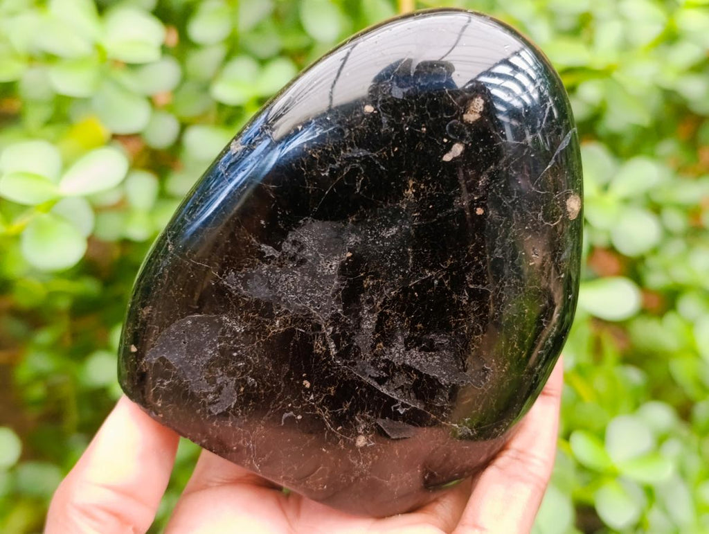 Polished Black Tourmaline Standing Free Forms x 4 From Madagascar - Toprock Gemstones and Minerals 