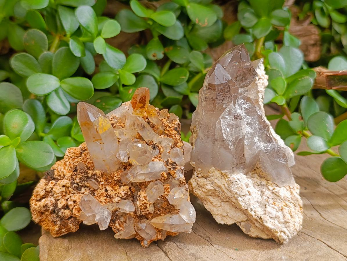 Natural Smokey Quartz Specimens with Associated Minerals x 6 From Mulanje, Malawi - Toprock Gemstones and Minerals 