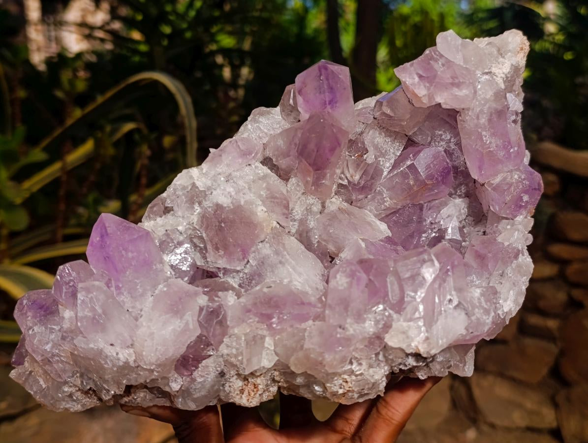 Natural Jacaranda Amethyst Clusters x 2 From Mumbwa, Zambia - Toprock Gemstones and Minerals 