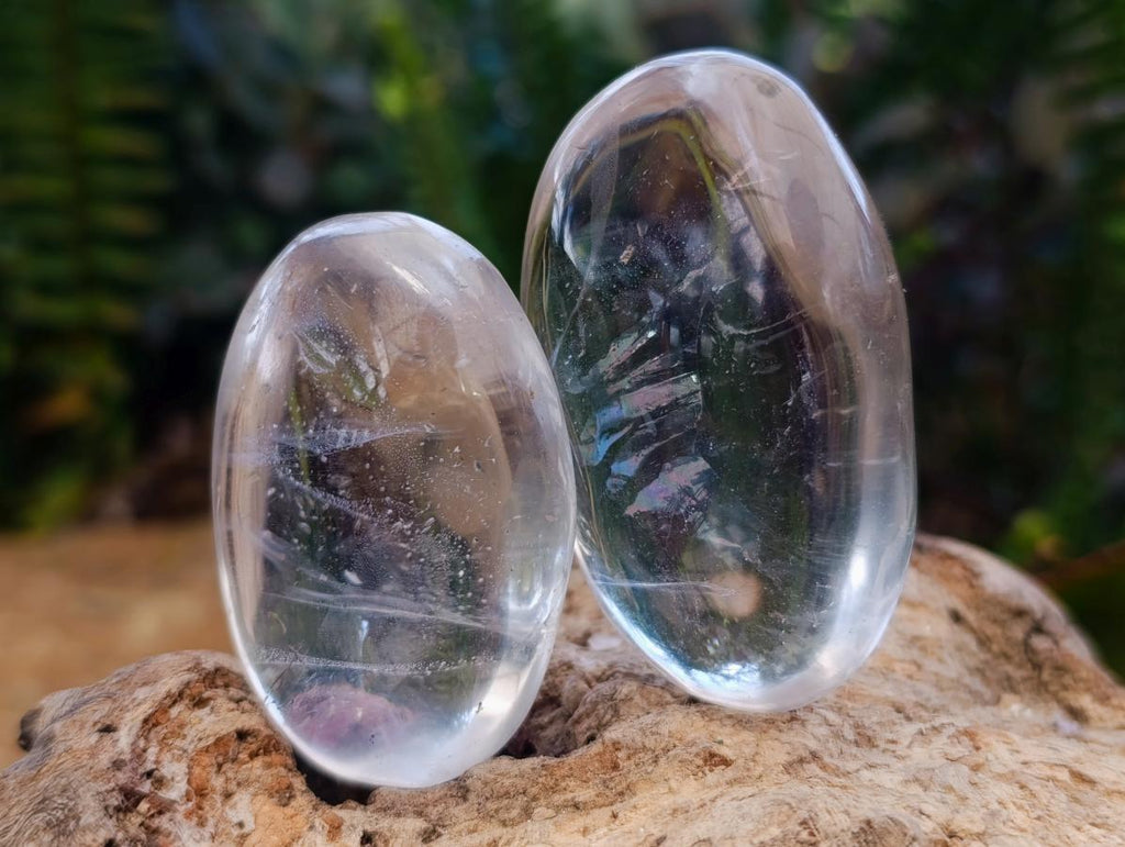 Polished Clear Quartz Crystal Galets x 35 From Madagascar - Toprock Gemstones and Minerals 
