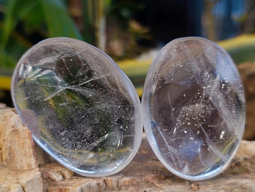 Polished Clear Quartz Crystal Galets x 35 From Madagascar - Toprock Gemstones and Minerals 