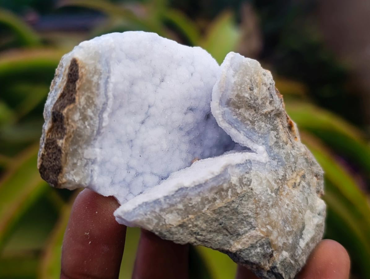 Natural Blue Lace Agate Geode Specimens x 12 From Nsanje, Malawi - Toprock Gemstones and Minerals 