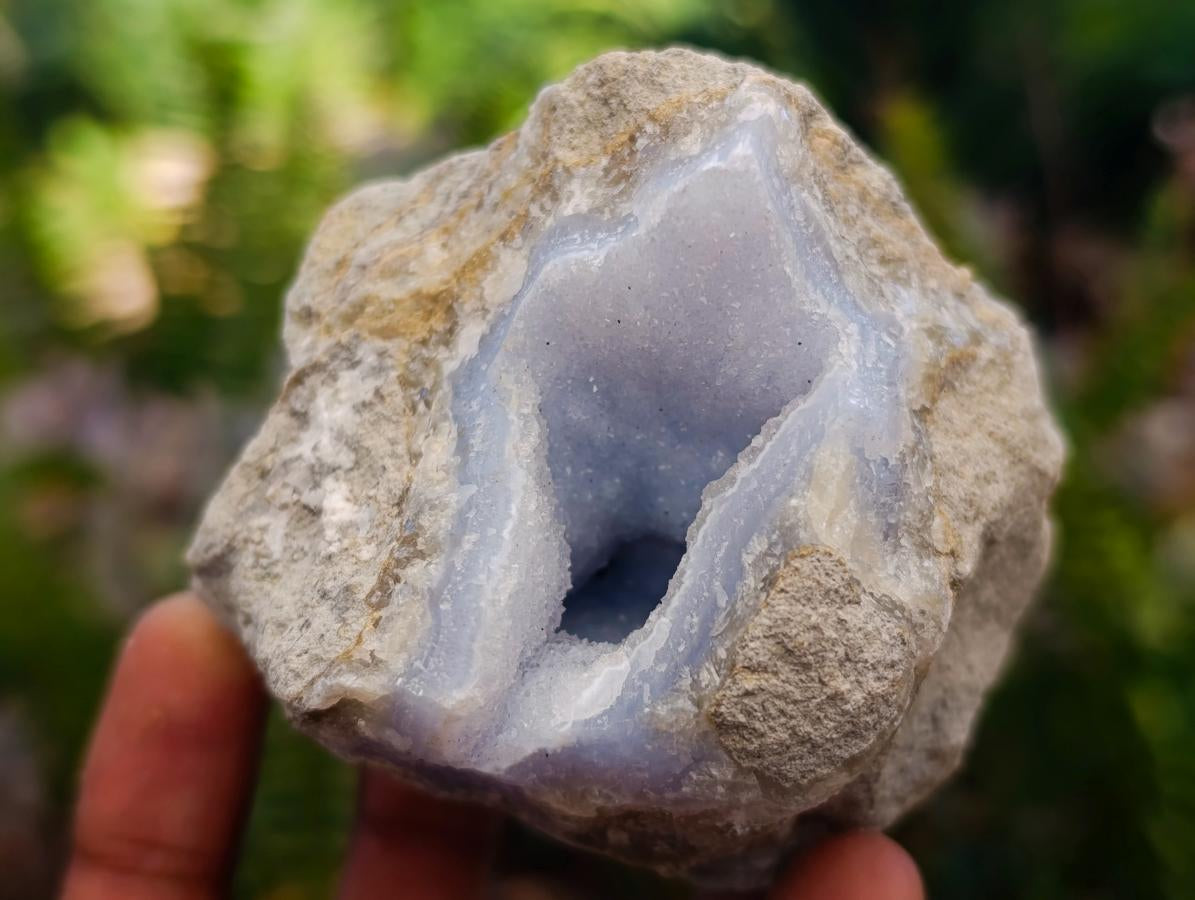 Natural Blue Lace Agate Geode Specimens x 12 From Nsanje, Malawi - Toprock Gemstones and Minerals 