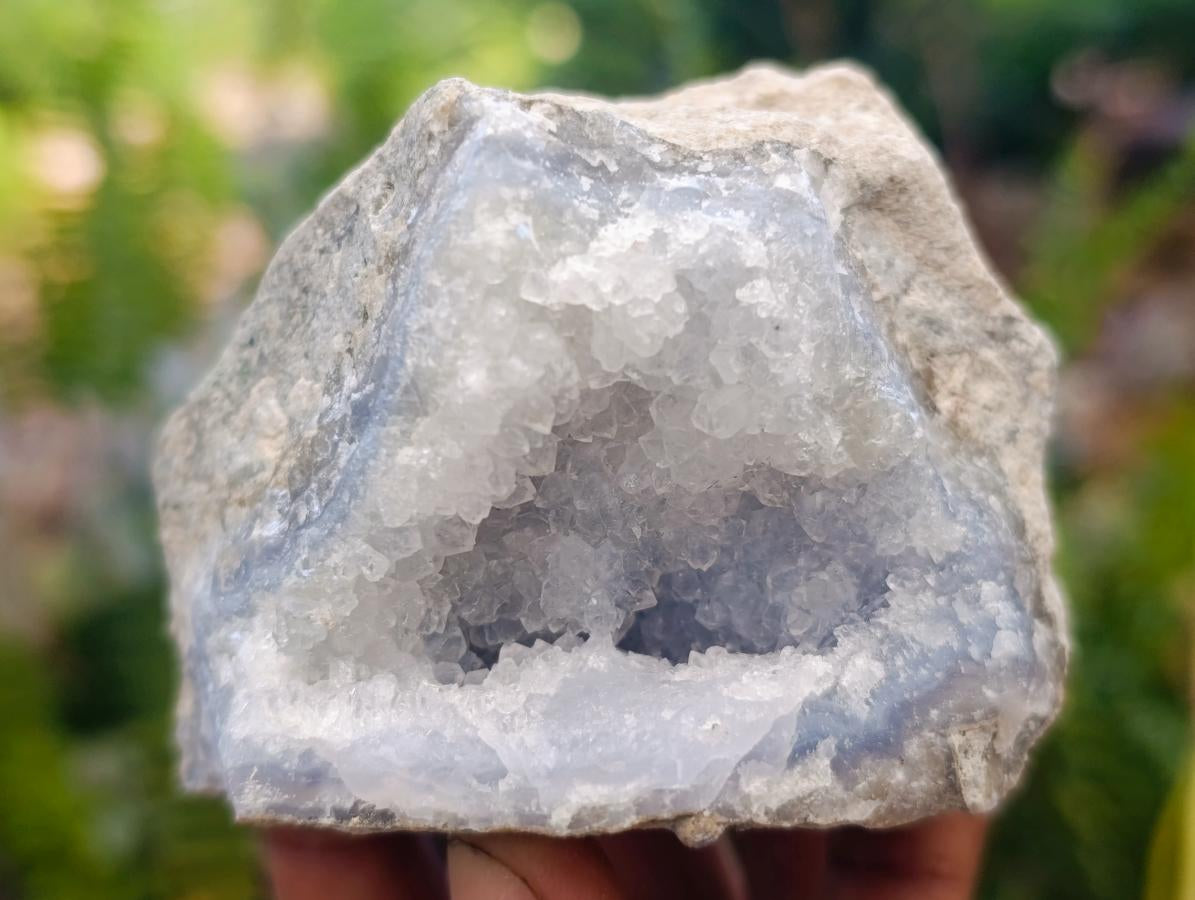 Natural Blue Lace Agate Geode Specimens x 12 From Nsanje, Malawi - Toprock Gemstones and Minerals 