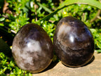 Polished Smokey Quartz Eggs x 4 From Madagascar - Toprock Gemstones and Minerals 