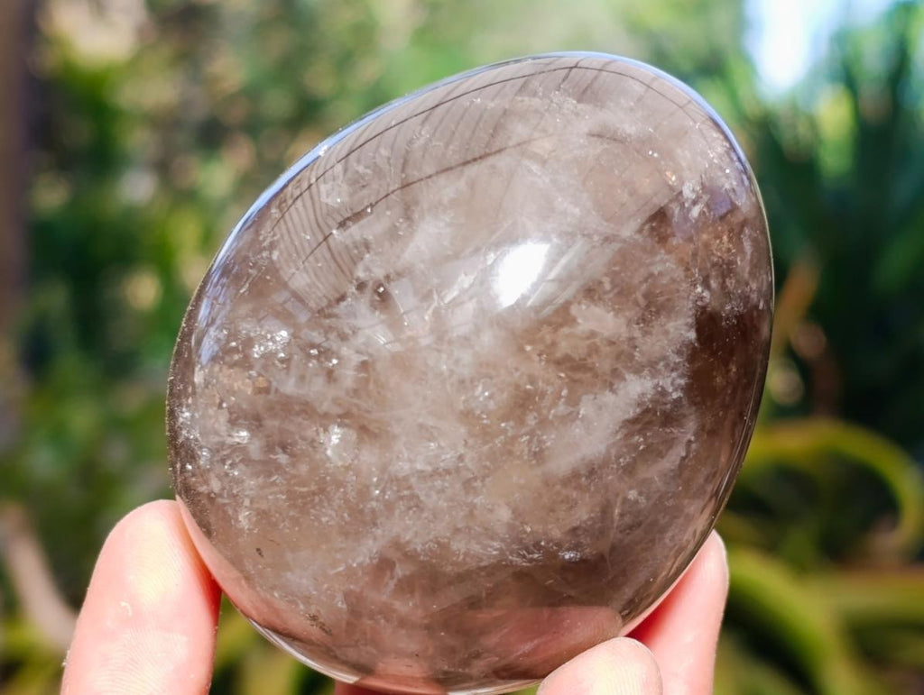 Polished Smokey Quartz Eggs x 4 From Madagascar - Toprock Gemstones and Minerals 