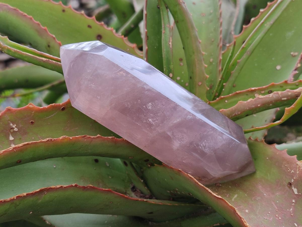 Polished Double Terminated Gemmy Rose Quartz Crystals x 4 From Madagascar - Toprock Gemstones and Minerals 