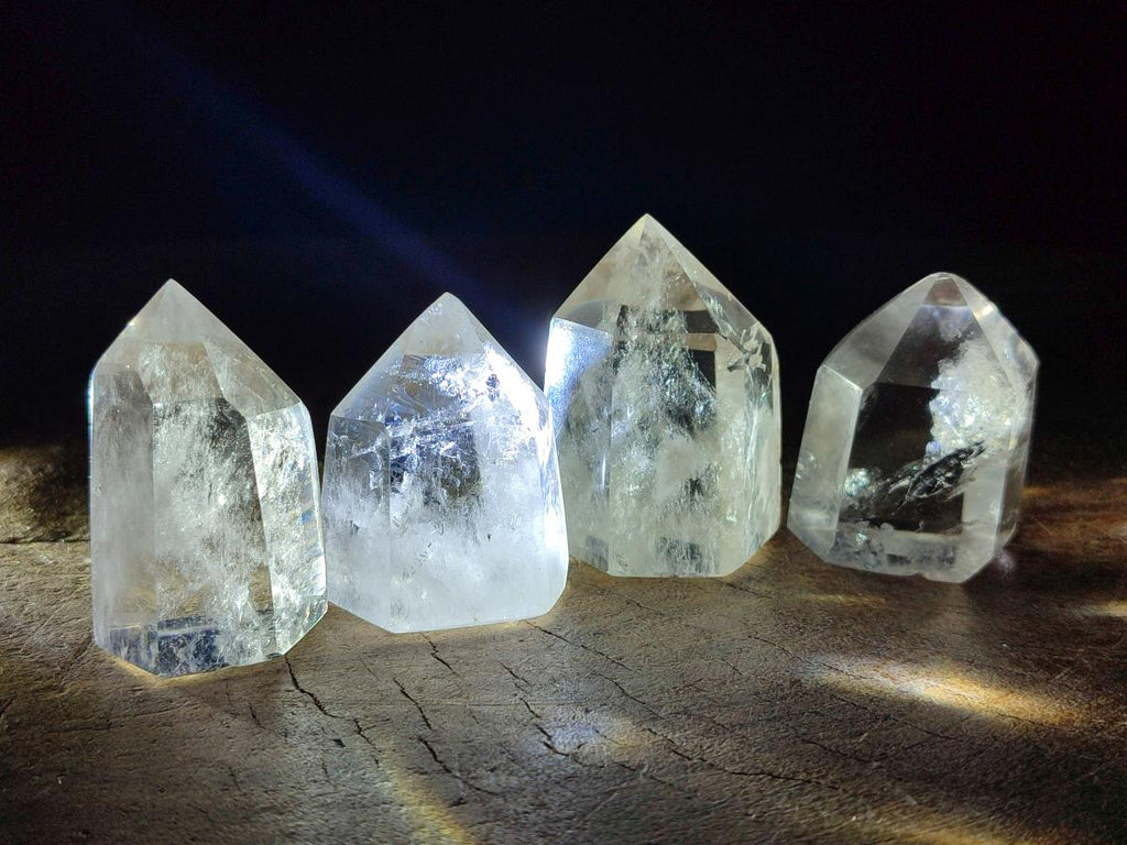 Polished Clear Quartz Display Crystals x 12 From Madagascar - Toprock Gemstones and Minerals 