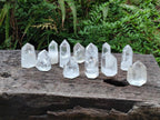 Polished Clear Quartz Display Crystals x 12 From Madagascar - Toprock Gemstones and Minerals 
