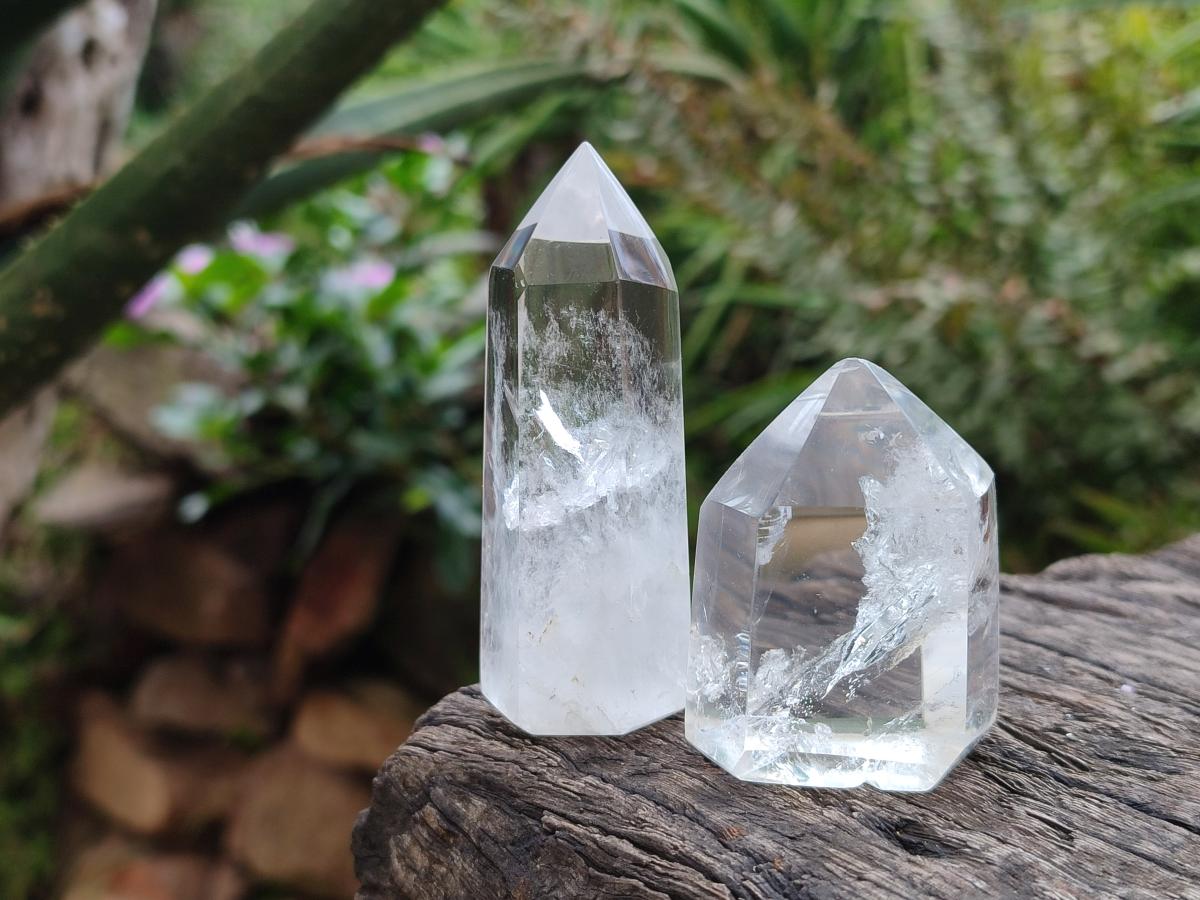 Polished Clear Quartz Display Crystals x 12 From Madagascar - Toprock Gemstones and Minerals 