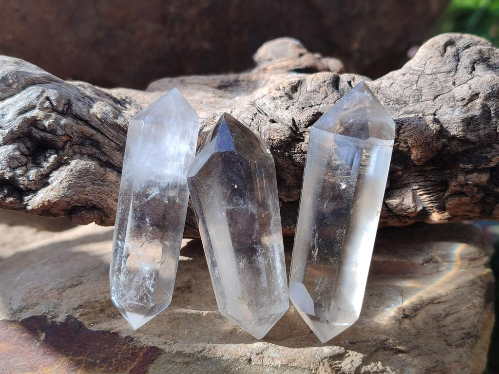 Polished Clear Quartz Crystal Double Terminated x 24 From Madagascar - Toprock Gemstones and Minerals 