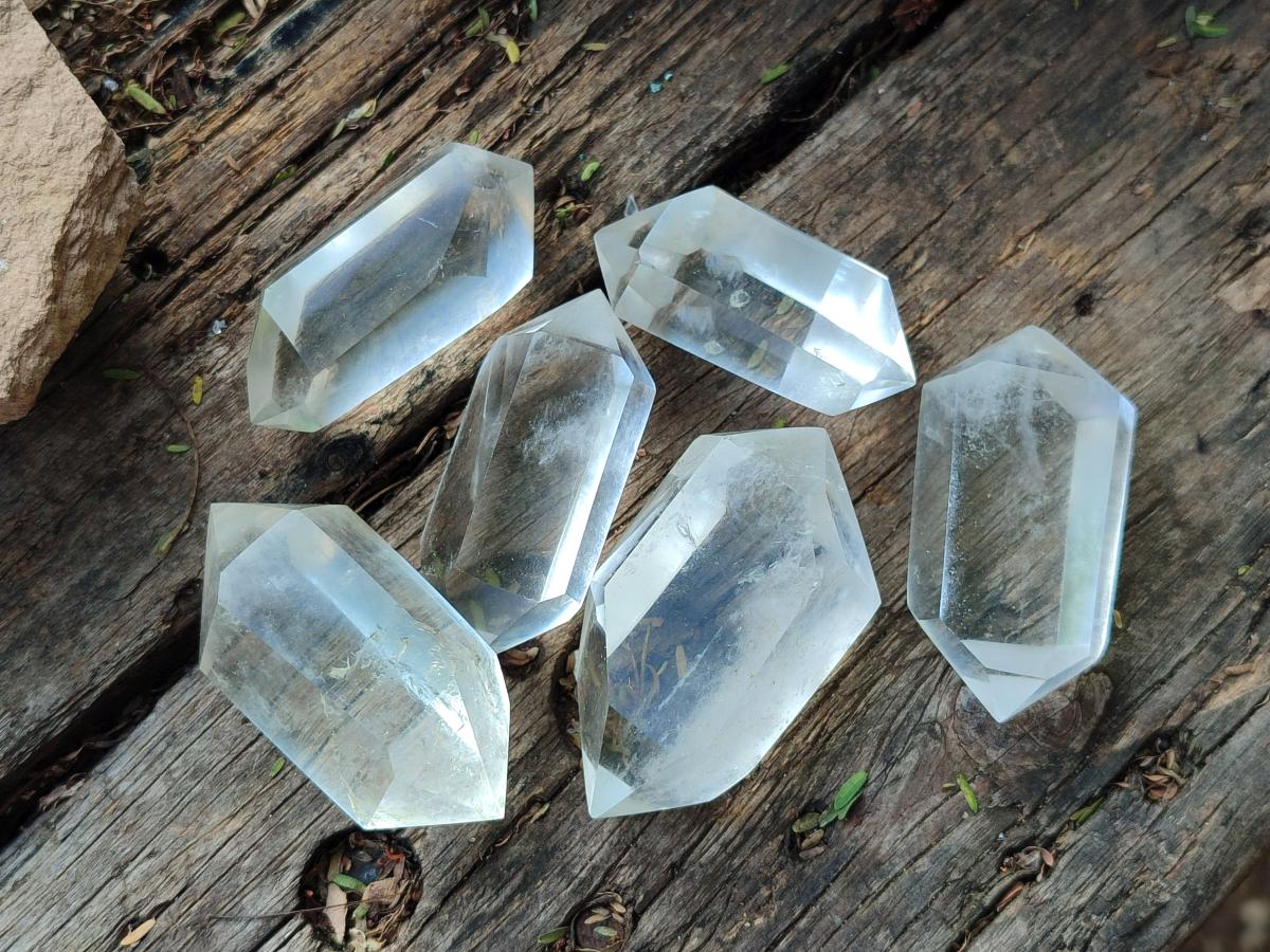 Polished Clear Quartz Crystal Double Terminated x 24 From Madagascar - Toprock Gemstones and Minerals 