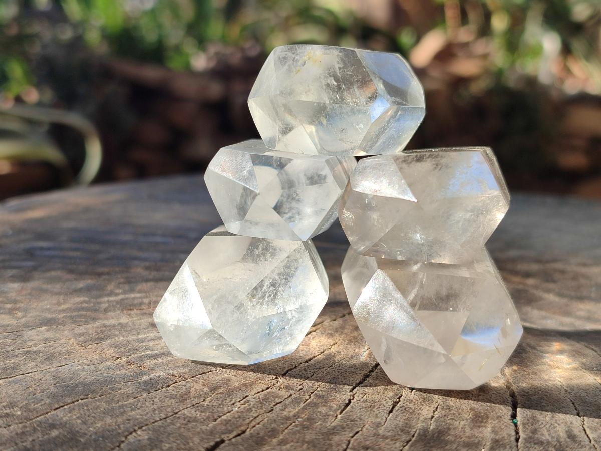 Polished Clear Quartz Crystal Double Terminated x 24 From Madagascar - Toprock Gemstones and Minerals 