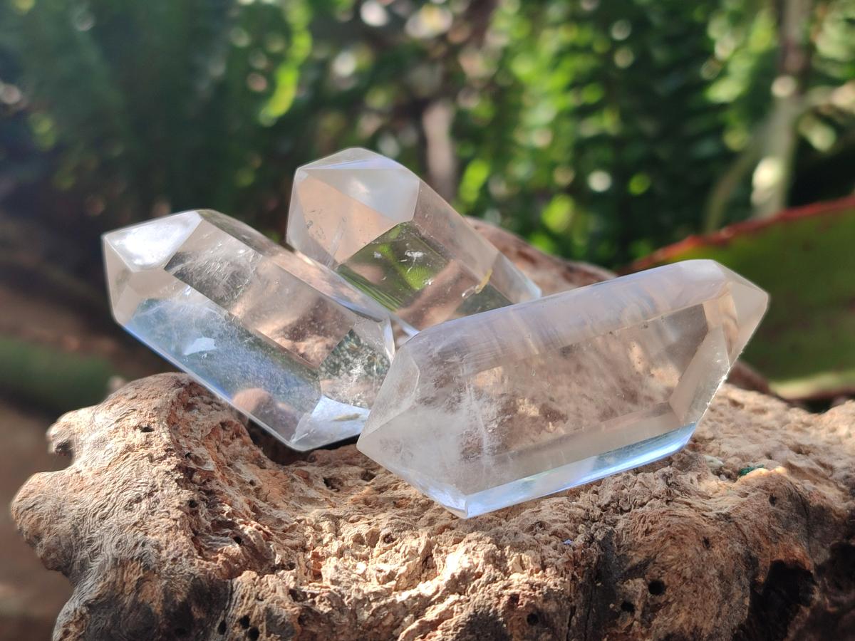 Polished Clear Quartz Crystal Double Terminated x 24 From Madagascar - Toprock Gemstones and Minerals 