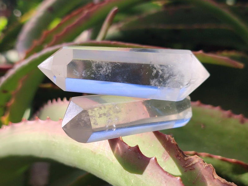 Polished Clear Quartz Crystal Double Terminated x 24 From Madagascar - Toprock Gemstones and Minerals 