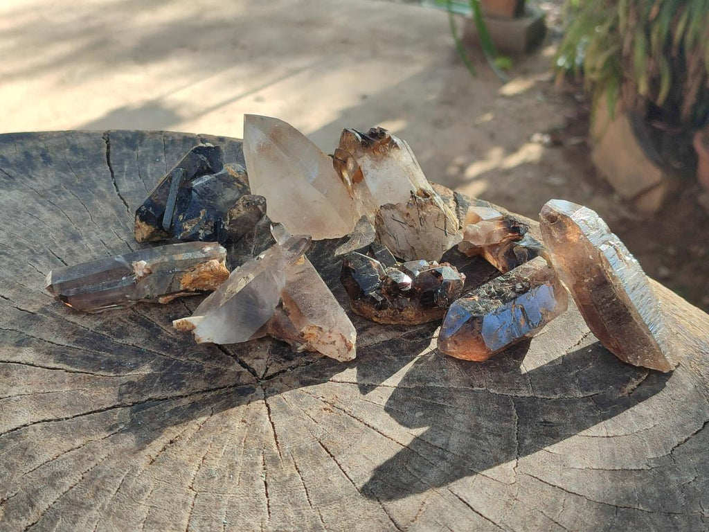 Natural Smokey Quartz Crystals x 24 From Mulanje, Malawi - Toprock Gemstones and Minerals 