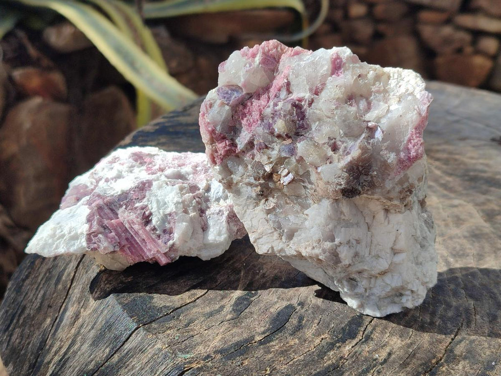 Natural Pink Rubellite Tourmaline Specimens x 6 From Karibib, Namibia - Toprock Gemstones and Minerals 