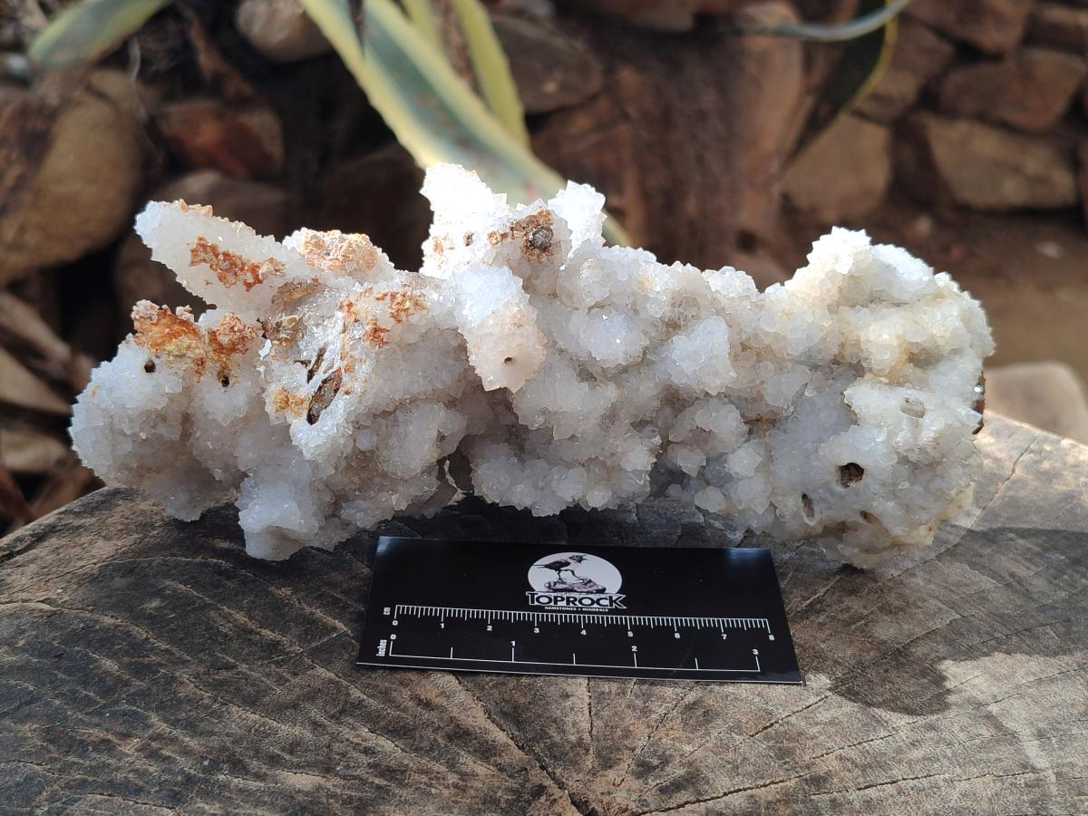 Natural Drusy Snow Finger Quartz Coated Clusters x 2 From Albert's Mountain, Lesotho - Toprock Gemstones and Minerals 