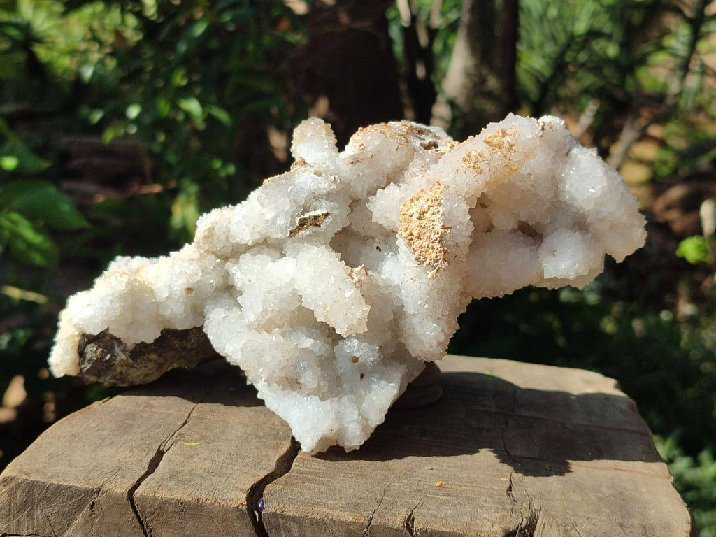 Natural Drusy Snow Finger Quartz Coated Clusters x 2 From Albert's Mountain, Lesotho - Toprock Gemstones and Minerals 