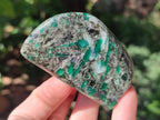 Polished Emerald Mica 'Mutokolite' Standing Free Forms x 4 From Mutoko, Zimbabwe - Toprock Gemstones and Minerals 