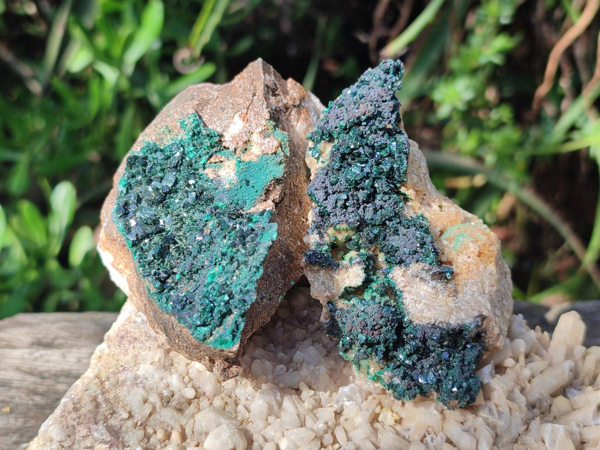 Natural Crystalline Malachite Specimens x 6 From Tenke Fungurume, Congo - Toprock Gemstones and Minerals 