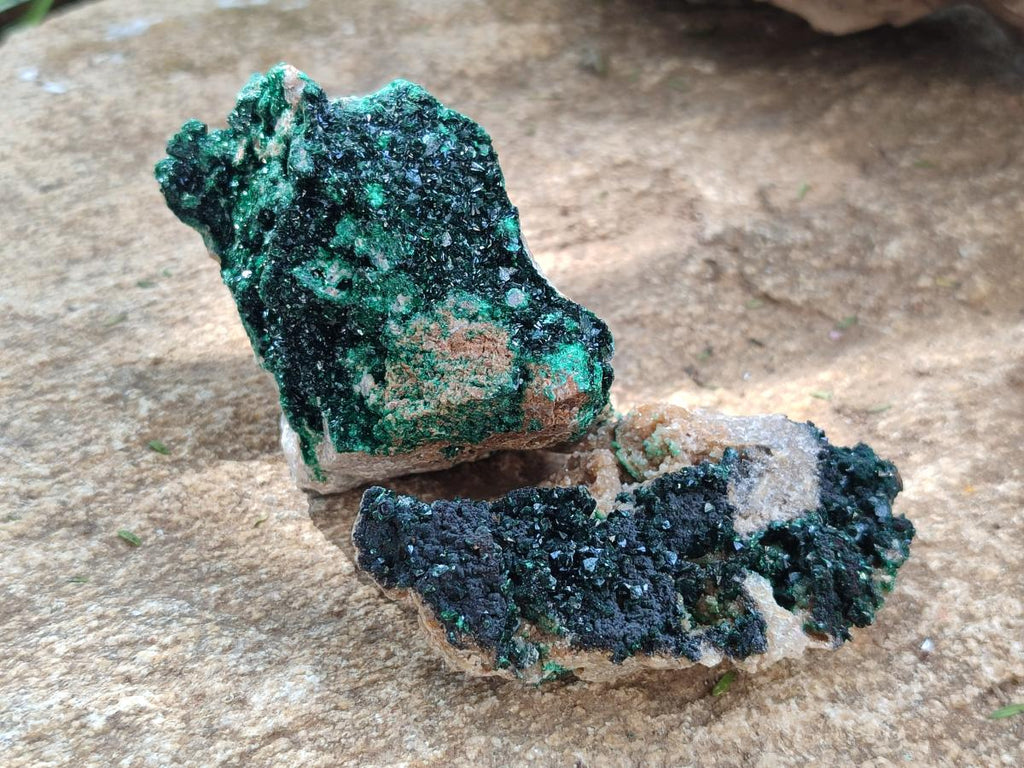 Natural Crystalline Malachite Specimens x 6 From Tenke Fungurume, Congo - Toprock Gemstones and Minerals 