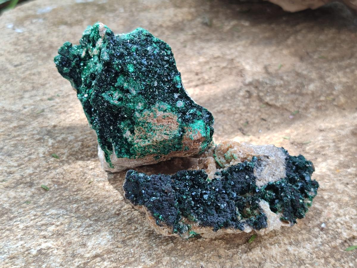 Natural Crystalline Malachite Specimens x 6 From Tenke Fungurume, Congo - Toprock Gemstones and Minerals 