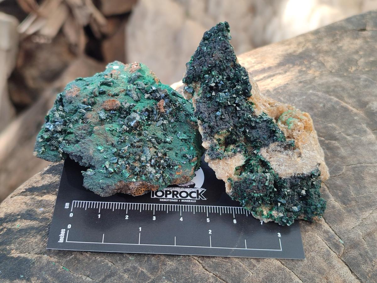 Natural Crystalline Malachite Specimens x 6 From Tenke Fungurume, Congo - Toprock Gemstones and Minerals 
