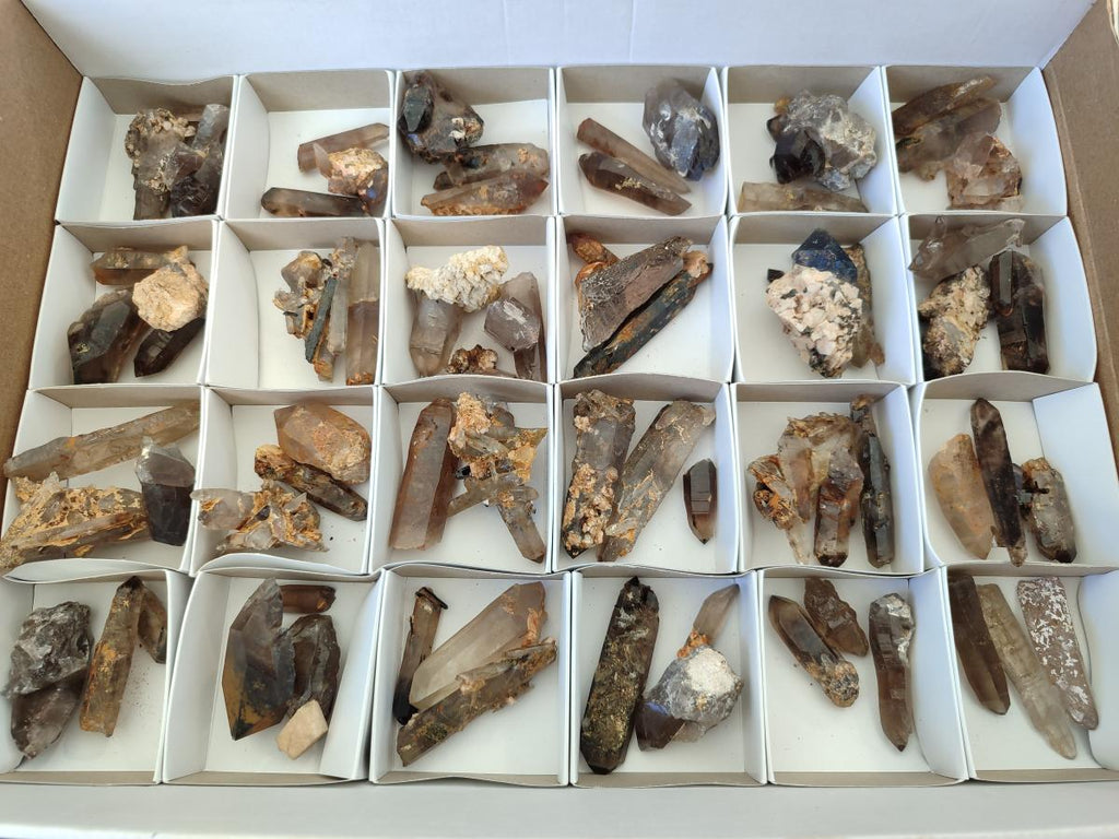 Natural Smokey Quartz Crystals x 72 From Mulanje, Malawi - Toprock Gemstones and Minerals 