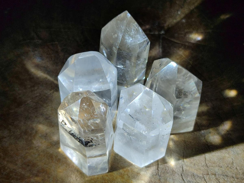 Polished Clear Quartz Crystals x 12 From Madagascar - Toprock Gemstones and Minerals 