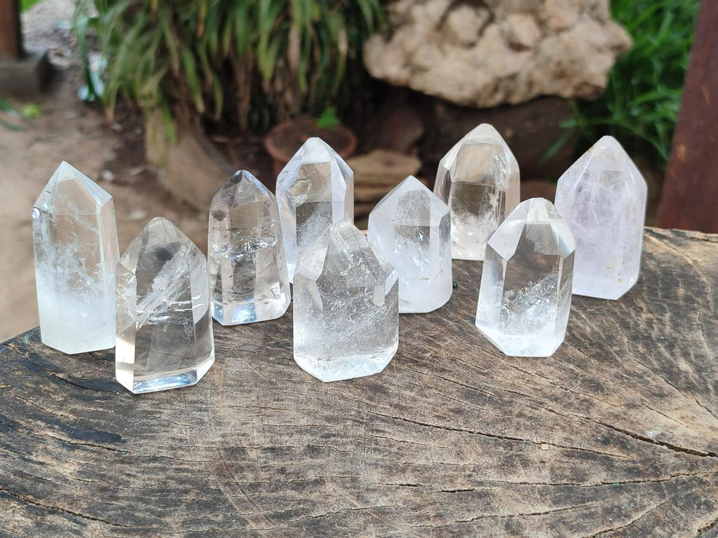 Polished Clear Quartz Crystals x 12 From Madagascar - Toprock Gemstones and Minerals 