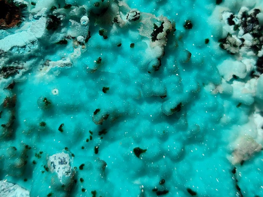 Natural Large Drusy Coated Chrysocolla with Malachite Specimen x 1 From Lupoto Mine, Congo - Toprock Gemstones and Minerals 