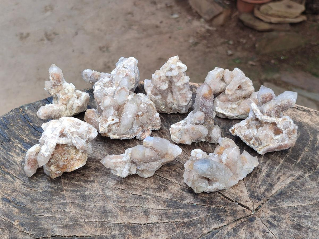 Natural Limonite Fairy Spirit Quartz Clusters x 12 From Boekenhouthoek, South Africa - Toprock Gemstones and Minerals 