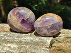 Polished Chevron Amethyst Galets x 24 From Madagascar - Toprock Gemstones and Minerals 